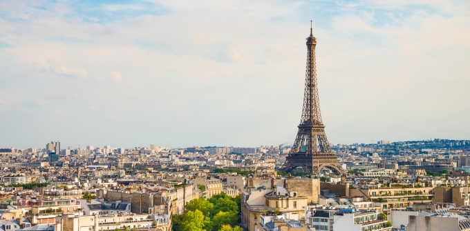 Paris, the Eiffel Tower and rooftops