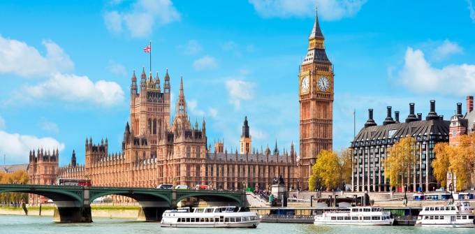 London, the Houses of Parliament and Big Ben